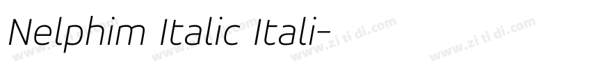 Nelphim Italic Itali字体转换